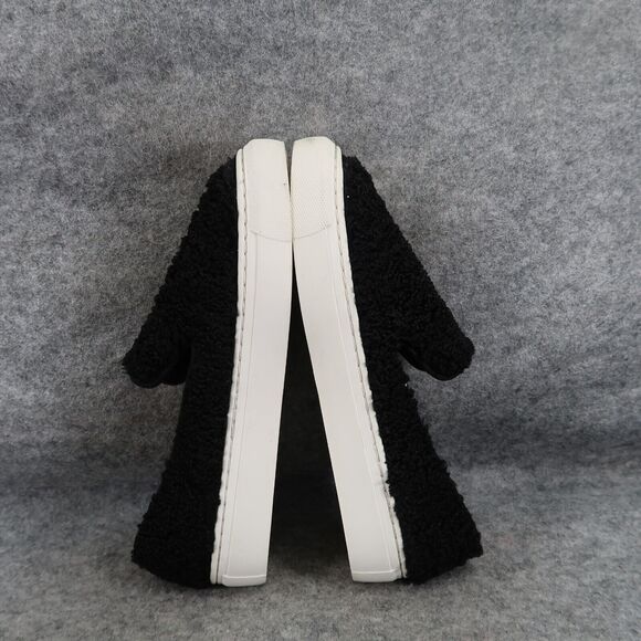 Steven Shoes Womens 6 Sneakers Casual Slip On Skimmer Faux Fur Black Fashion NY - Picture 11 of 16